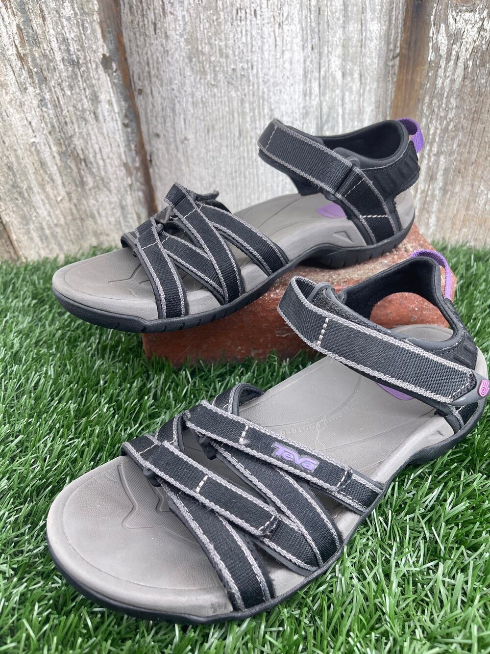 Teva Tirra Purple Black Outdoor Hiking Sandals Women's 6